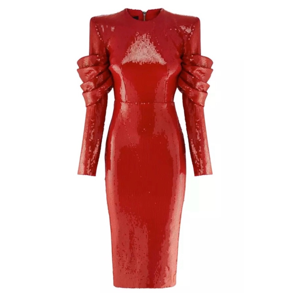 New Red Sequins Dress